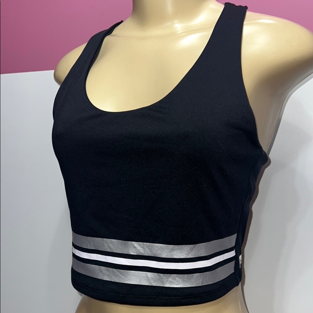 Victoria's Secret Black and Silver‎ Sports Bra ZS M